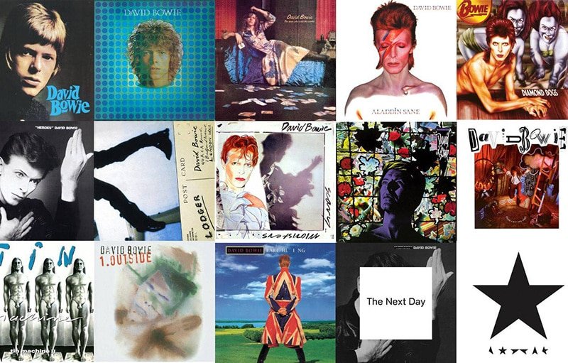 Catálogo musical de David Bowie - portadas - Pontik® Radio 
