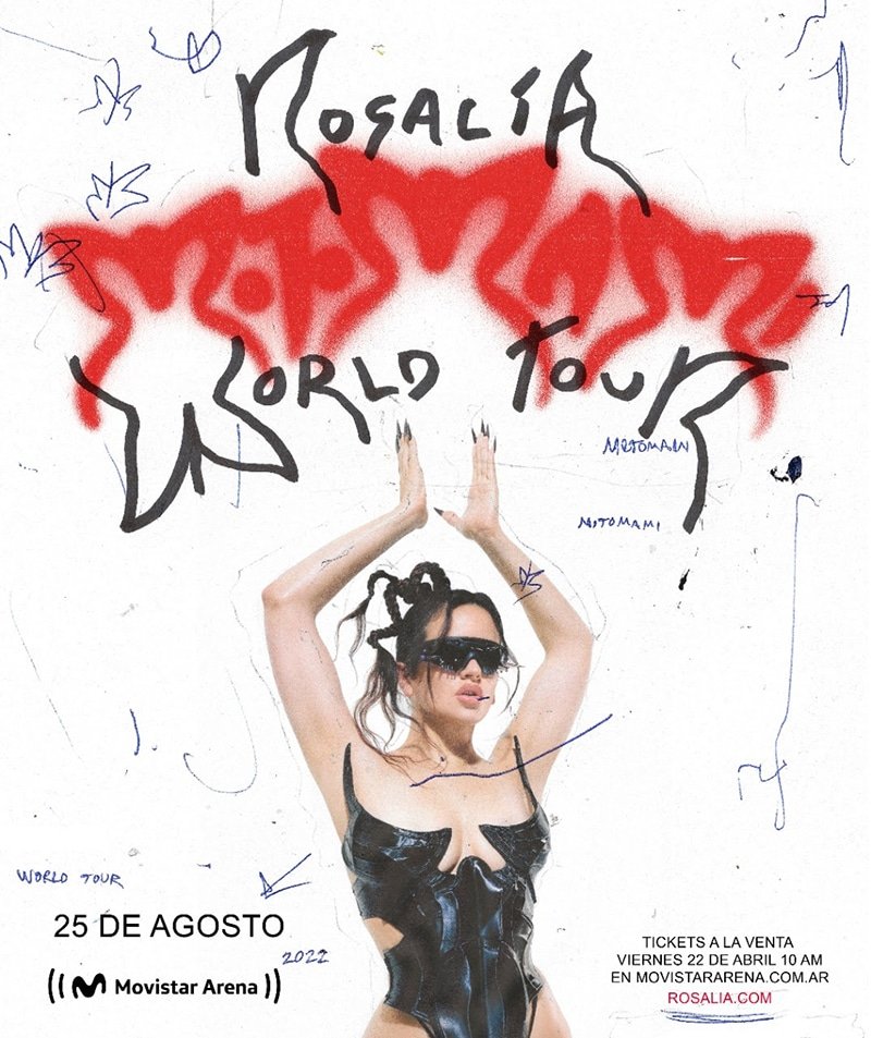 Concierto - Rosalía - Argentina 2022 - Motomami World Tour - poster