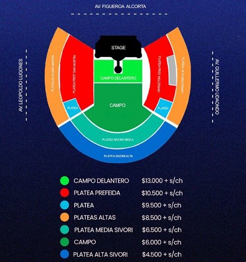 Coldplay - Argentina 2022 - Localidades